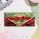 Money envelope "Happy Anniversary!" glitter, embossing, raspberry flowers, 19x9.2 cm