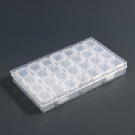 Organizer for decor, 7 blocks, 4 cells, 17.5 × 10.5 × 2.7 cm, the color is transparent-5