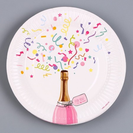 A disposable paper plate "Party. Confetti ", 18 cm-1