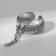 Ring "Trend" chain, color silver, dimensionless