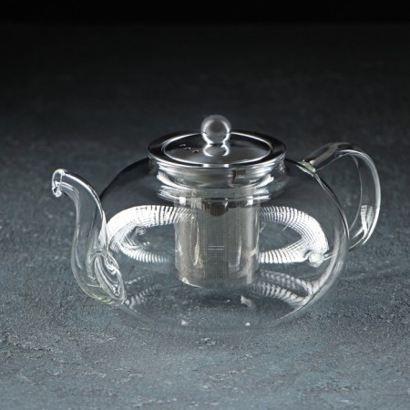 Glass teapot with a metal sieve "Caliopa", 1 liter