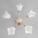 Chandelier Ceiling relic 5x40W E27 gold 60x60x30 cm