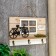 Decorative wood hooks "Bicycle on the lawn at the house" 20x2.5x30 cm