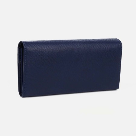 Women's wallet on magnets, blue color-1