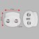 A set of double fixers for the cord, d = 4 mm, 2 × 1.8 cm, 50 pcs, white color