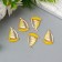Decor for creativity plastic "Sailor yellow" with gold 2.9x2.3 cm