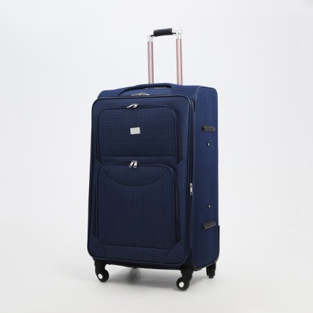 Big suitcase 28 ", lightning department, code castle, 4 wheels, 2 outer pockets, blue color