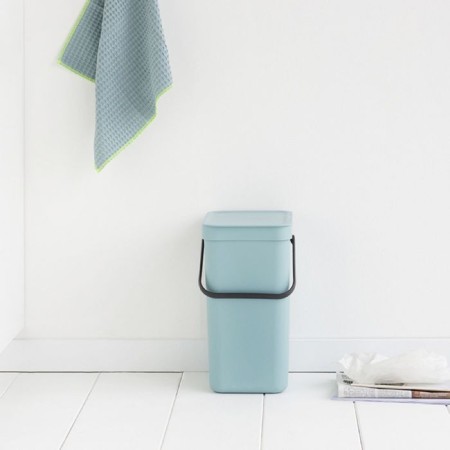 Garbage bucket Brabantia Sort & Go, built -in, mint color, 12 l-9