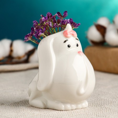 Pot "Dog with a bow" 7.5x9.5x10cm-1