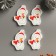 A set of buttons for creativity wood "Snowman with a gift" set of 15 pcs 3.5x2.5 cm