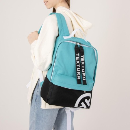 Youth backpack from lightning textiles, 1 pocket, textura, black/blue color-5