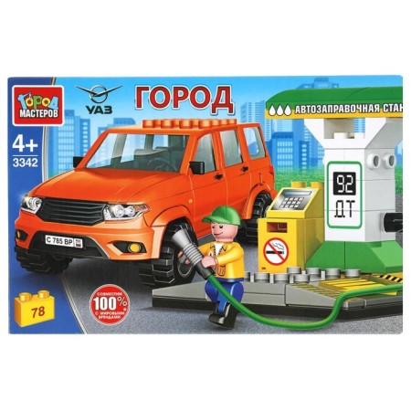 Designer "UAZ Patriot at the gas station", 78 parts-1