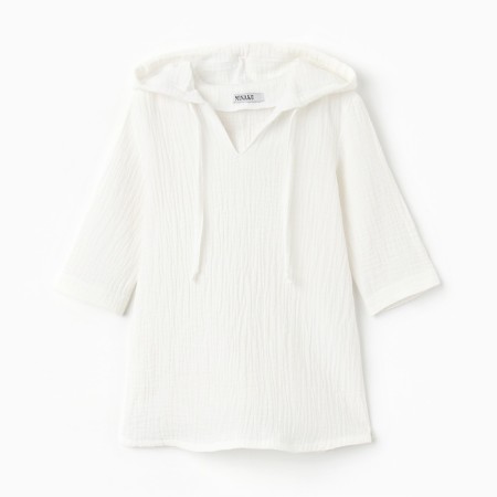 Shirt (poncho) Children's minku color white, height 86-92 cm-5