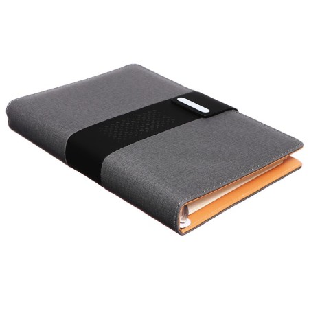 Organizer on the rings A5, 80 sheets, leatherette, line, with a knife, gray-1