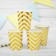 Paper Sigzag glasses, set of 6 pcs., 250 ml, gold color