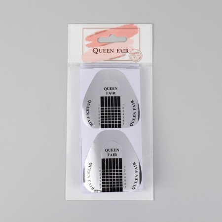 Forms for nail extension are wide, 20 pcs, silver color-4