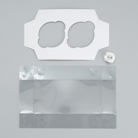 Capley box, confectionery packaging, 2 cells “Gift for you”, 16 x 8 x 10 cm-5