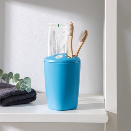 Aqua toothbrush stands, blue lagoon color