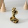 Polystone souvenir "Cobra in the crown" Black-gold 5x5.8 cm