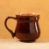 Rishtan ceramics "Aktash" mug, brown 330 ml