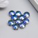 Crystal rhinestones in DACs 8 mm (10 pcs/pack), round, green AB