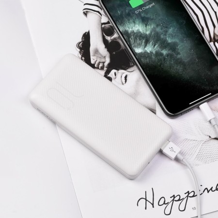 External battery Borofone BT28, 10,000 mAh, 2xUSB, 2 A, white-4