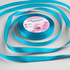 Satin tape, 10 mm × 23 ± 1 m, color sea wave No. 47