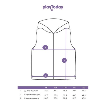 The vest insulated for the boy PlayTode, height 122 cm-10