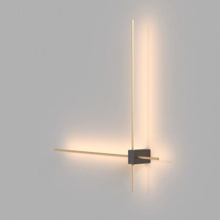 Bra Technical C070WL-L12GB3K, LED, 12W, 64.5x63x3 cm, 1050lm, black color with gold