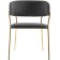 CHAMELIA chair Kamelia metal/velor, gold/gray 57x55x80 cm