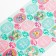 Easter stickers for eggs “Rabbits and flowers” ​​on Easter, 7.3 x 13 cm.