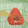 House "Vigva" for rodents, 17*17*17 cm, calico, fleece, red