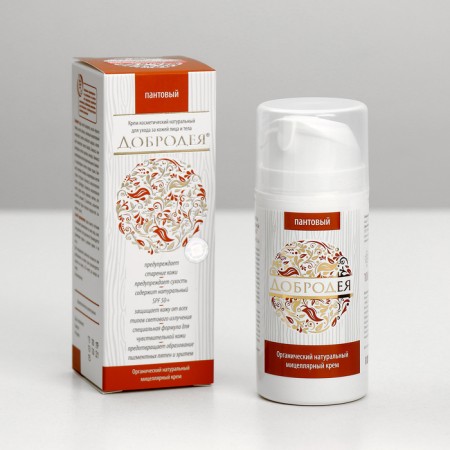 Organic natural cream "Goodness" pantlen in micellar form 100 ml