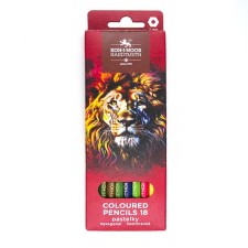 Color Pencils Red Lion 3553 18 CV, wood, hexagon, cardboard.