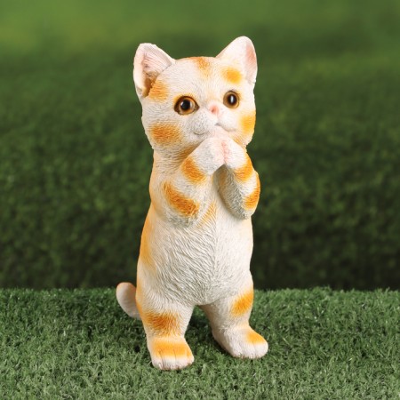 Figure "Begging cat" 8x9x20cm /// Mix