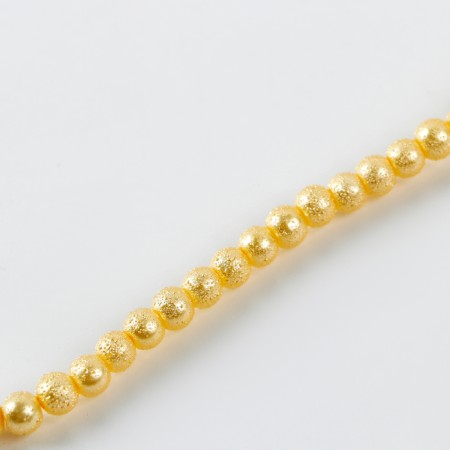 Glass beads, set 140 pcs., Size 1 pc. - 6 mm, yellow color-4