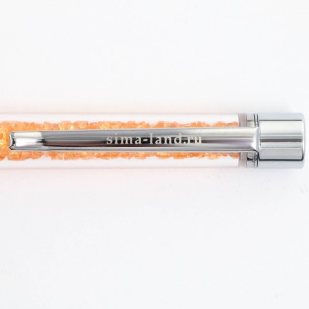 Pen with a shaker "best teacher", blue paste, metal, 1 mm-6