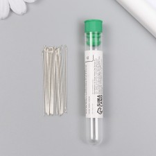 Needles for beads metal in a plastic box set 25 pcs Ø 0.52 mm