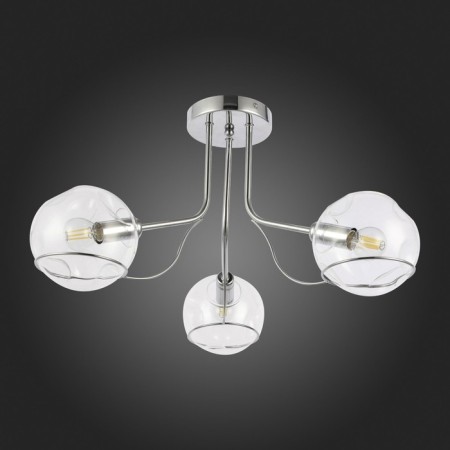 Ceiling EVOLUCE lamp. Sle102502-03. BACA. 3x40 watts, E14, 61x61x31 cm, chromium color-4