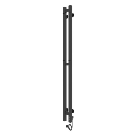 Two electric heated towers Laris Prime ChKCh, 80x1200 mm, 2 crossbars, right, black-6