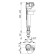 The inlet valve for the tank Alcaplast a18, 3/8 ", with the lower eyeliner and metal thread