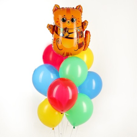 A set of balloons “Kitik-wizard”, foil, latex, 9 pcs.-1