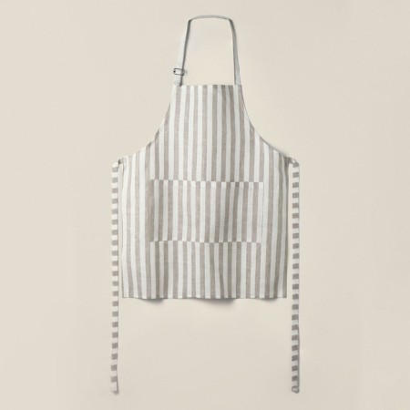 Apron with pockets SL Home "Stickt Line" 60x70cm, flax 100%, 180 g/m2