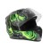 The helmet integral with two visors, size M (57-58), BLD-M67E model, black and green