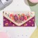 Money envelope "Happy Birthday!" glitter, embossing, roses, 19x9.2 cm