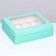 Packaging for 12 cupcakes with a window, green, 32.5 x 25.5 x 10 cm