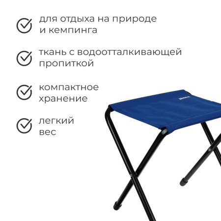 Summary stool, 36x30x36 cm, blue color-1