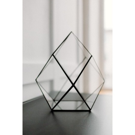 Florarium "Rombooktahedra", black seams-5