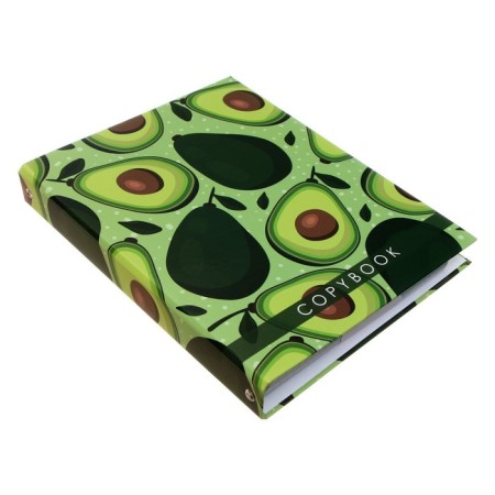 A notebook on the rings of A5 120 sheets in the Calligrata "Avocado" cage, cover 7BC, without cutting down under the rings, offset unit-3