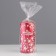 New Year's Candle-Cylinder "New Year's Patterns No. 2", 12.5x6 cm, 35 hours, 275 g, red with white